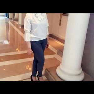 Tie neck chiffon blouse